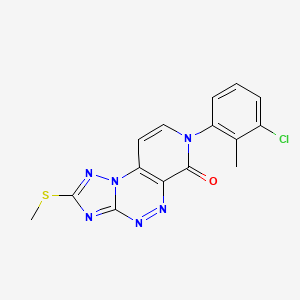 molecular formula C15H11ClN6OS B5263675 7-(3-chloro-2-methylphenyl)-2-(methylthio)pyrido[4,3-e][1,2,4]triazolo[5,1-c][1,2,4]triazin-6(7H)-one 