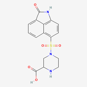 molecular formula C16H15N3O5S B5263690 4-[(2-oxo-1,2-dihydrobenzo[cd]indol-6-yl)sulfonyl]piperazine-2-carboxylic acid 