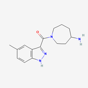 molecular formula C15H20N4O B5263697 1-[(5-methyl-1H-indazol-3-yl)carbonyl]-4-azepanamine hydrochloride 