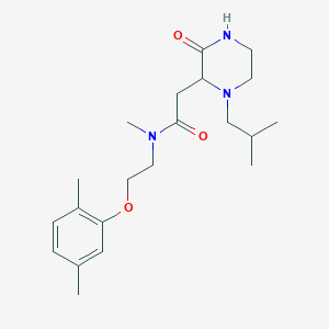 N-[2-(2,5-dimethylphenoxy)ethyl]-2-(1-isobutyl-3-oxo-2-piperazinyl)-N-methylacetamide