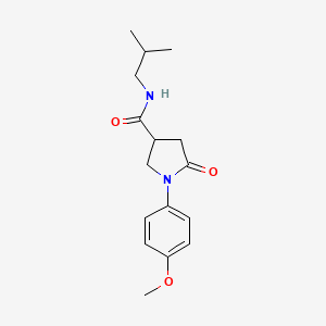 N-isobutyl-1-(4-methoxyphenyl)-5-oxo-3-pyrrolidinecarboxamide