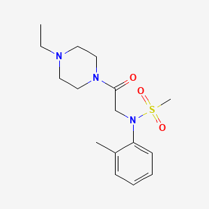 N-[2-(4-ethyl-1-piperazinyl)-2-oxoethyl]-N-(2-methylphenyl)methanesulfonamide