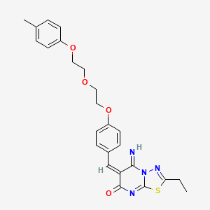 2-ethyl-5-imino-6-(4-{2-[2-(4-methylphenoxy)ethoxy]ethoxy}benzylidene)-5,6-dihydro-7H-[1,3,4]thiadiazolo[3,2-a]pyrimidin-7-one