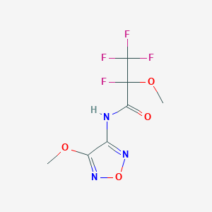 molecular formula C7H7F4N3O4 B5263731 2,3,3,3-tetrafluoro-2-methoxy-N-(4-methoxy-1,2,5-oxadiazol-3-yl)propanamide 