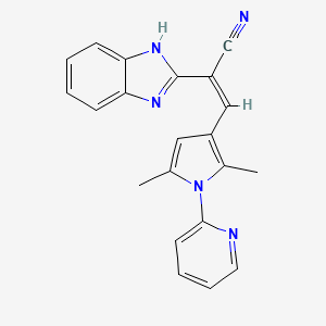 2-(1H-benzimidazol-2-yl)-3-[2,5-dimethyl-1-(2-pyridinyl)-1H-pyrrol-3-yl]acrylonitrile