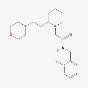 N-(2-methylbenzyl)-2-{2-[2-(4-morpholinyl)ethyl]-1-piperidinyl}acetamide