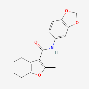 N-1,3-benzodioxol-5-yl-2-methyl-4,5,6,7-tetrahydro-1-benzofuran-3-carboxamide