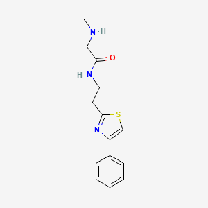 N~2~-methyl-N~1~-[2-(4-phenyl-1,3-thiazol-2-yl)ethyl]glycinamide