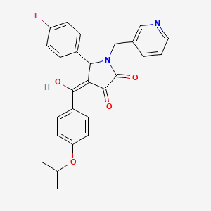 molecular formula C26H23FN2O4 B5263814 5-(4-fluorophenyl)-3-hydroxy-4-(4-isopropoxybenzoyl)-1-(3-pyridinylmethyl)-1,5-dihydro-2H-pyrrol-2-one 