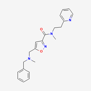 5-{[benzyl(methyl)amino]methyl}-N-methyl-N-(2-pyridin-2-ylethyl)isoxazole-3-carboxamide