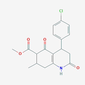 methyl 4-(4-chlorophenyl)-7-methyl-2,5-dioxo-1,2,3,4,5,6,7,8-octahydroquinoline-6-carboxylate