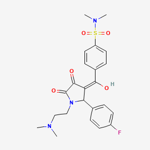 4-{[1-[2-(dimethylamino)ethyl]-2-(4-fluorophenyl)-4-hydroxy-5-oxo-2,5-dihydro-1H-pyrrol-3-yl]carbonyl}-N,N-dimethylbenzenesulfonamide