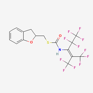 molecular formula C16H10F11NO2S B5263831 S-(2,3-dihydro-1-benzofuran-2-ylmethyl) [3,3,3-trifluoro-1-(pentafluoroethyl)-2-(trifluoromethyl)-1-propen-1-yl]thiocarbamate 