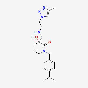 3-hydroxy-1-(4-isopropylbenzyl)-3-({[2-(4-methyl-1H-1,2,3-triazol-1-yl)ethyl]amino}methyl)piperidin-2-one