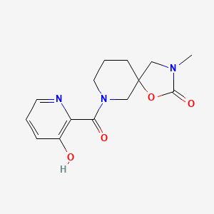 molecular formula C14H17N3O4 B5263892 7-[(3-hydroxy-2-pyridinyl)carbonyl]-3-methyl-1-oxa-3,7-diazaspiro[4.5]decan-2-one 