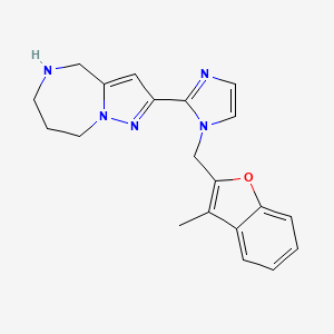 2-{1-[(3-methyl-1-benzofuran-2-yl)methyl]-1H-imidazol-2-yl}-5,6,7,8-tetrahydro-4H-pyrazolo[1,5-a][1,4]diazepine dihydrochloride