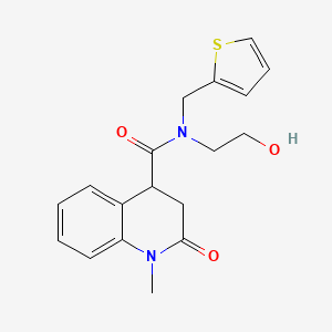 N-(2-hydroxyethyl)-1-methyl-2-oxo-N-(2-thienylmethyl)-1,2,3,4-tetrahydroquinoline-4-carboxamide