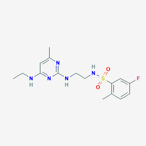 N-(2-{[4-(ethylamino)-6-methyl-2-pyrimidinyl]amino}ethyl)-5-fluoro-2-methylbenzenesulfonamide