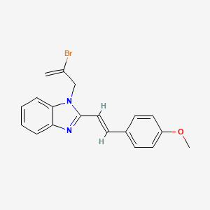 molecular formula C19H17BrN2O B5263957 1-(2-bromo-2-propen-1-yl)-2-[2-(4-methoxyphenyl)vinyl]-1H-benzimidazole 