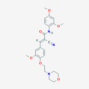 2-cyano-N-(2,4-dimethoxyphenyl)-3-{3-methoxy-4-[2-(4-morpholinyl)ethoxy]phenyl}acrylamide