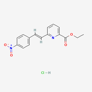 molecular formula C16H15ClN2O4 B5263994 ethyl 6-[2-(4-nitrophenyl)vinyl]-2-pyridinecarboxylate hydrochloride 