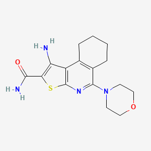 molecular formula C16H20N4O2S B5264000 1-amino-5-(4-morpholinyl)-6,7,8,9-tetrahydrothieno[2,3-c]isoquinoline-2-carboxamide 