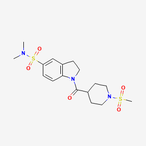 N,N-dimethyl-1-{[1-(methylsulfonyl)-4-piperidinyl]carbonyl}-5-indolinesulfonamide