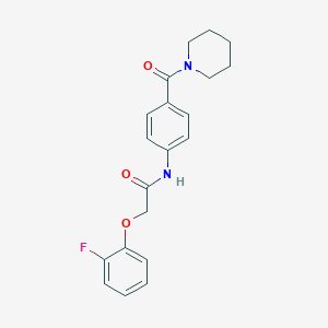 2-(2-fluorophenoxy)-N-[4-(1-piperidinylcarbonyl)phenyl]acetamide