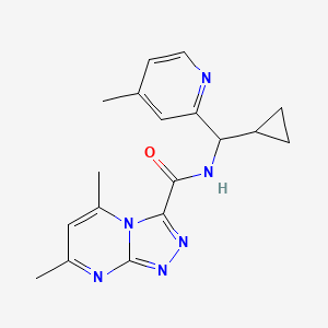 N-[cyclopropyl(4-methylpyridin-2-yl)methyl]-5,7-dimethyl[1,2,4]triazolo[4,3-a]pyrimidine-3-carboxamide