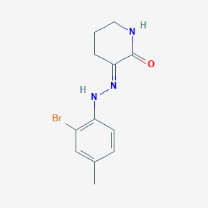 molecular formula C12H14BrN3O B5264076 2,3-piperidinedione 3-[(2-bromo-4-methylphenyl)hydrazone] 