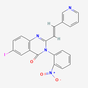 molecular formula C21H13IN4O3 B5264089 6-iodo-3-(2-nitrophenyl)-2-[2-(3-pyridinyl)vinyl]-4(3H)-quinazolinone 