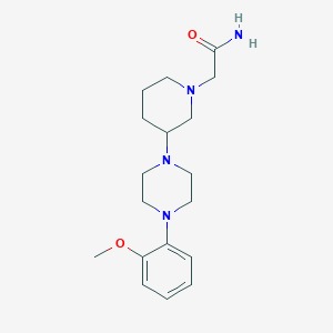 molecular formula C18H28N4O2 B5264093 2-{3-[4-(2-methoxyphenyl)-1-piperazinyl]-1-piperidinyl}acetamide 