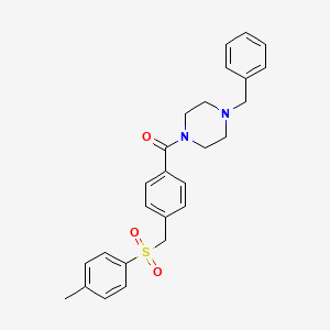 1-benzyl-4-(4-{[(4-methylphenyl)sulfonyl]methyl}benzoyl)piperazine