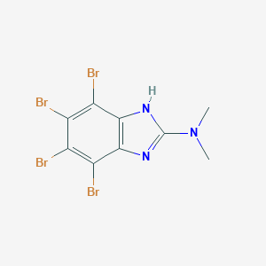 molecular formula C9H7Br4N3 B526410 4,5,6,7-四溴-N,N-二甲基-1H-苯并咪唑-2-胺 CAS No. 749234-11-5