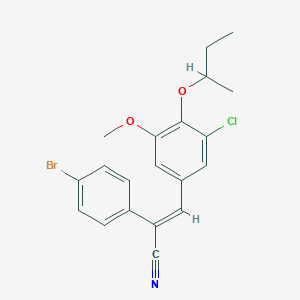 2-(4-bromophenyl)-3-(4-sec-butoxy-3-chloro-5-methoxyphenyl)acrylonitrile