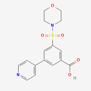 molecular formula C16H16N2O5S B5264120 3-(morpholin-4-ylsulfonyl)-5-pyridin-4-ylbenzoic acid 