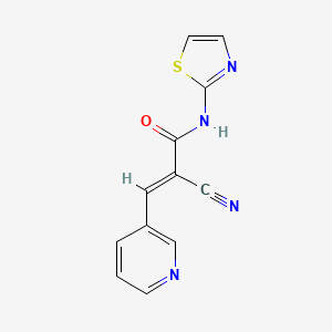 2-cyano-3-(3-pyridinyl)-N-1,3-thiazol-2-ylacrylamide