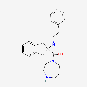 molecular formula C24H31N3O B5264138 2-(1,4-diazepan-1-ylcarbonyl)-N-methyl-N-(2-phenylethyl)-2-indanamine 