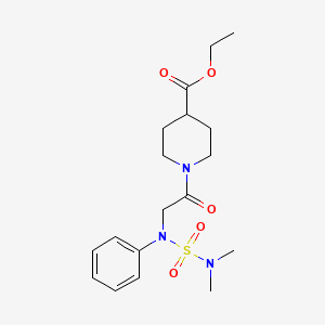 ethyl 1-{N-[(dimethylamino)sulfonyl]-N-phenylglycyl}-4-piperidinecarboxylate