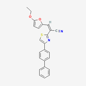 2-[4-(4-biphenylyl)-1,3-thiazol-2-yl]-3-(5-ethoxy-2-furyl)acrylonitrile