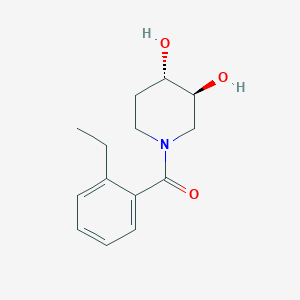 (3S*,4S*)-1-(2-ethylbenzoyl)piperidine-3,4-diol