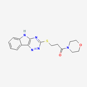 3-{[3-(4-morpholinyl)-3-oxopropyl]thio}-5H-[1,2,4]triazino[5,6-b]indole