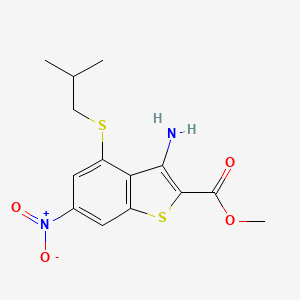 methyl 3-amino-4-(isobutylthio)-6-nitro-1-benzothiophene-2-carboxylate