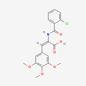 molecular formula C19H18ClNO6 B5264237 2-[(2-chlorobenzoyl)amino]-3-(3,4,5-trimethoxyphenyl)acrylic acid 