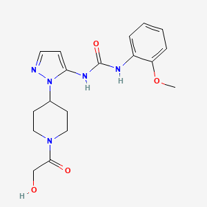 N-[1-(1-glycoloylpiperidin-4-yl)-1H-pyrazol-5-yl]-N'-(2-methoxyphenyl)urea