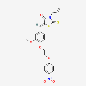 (5Z)-5-{3-methoxy-4-[2-(4-nitrophenoxy)ethoxy]benzylidene}-3-(prop-2-en-1-yl)-2-thioxo-1,3-thiazolidin-4-one