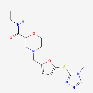 N-ethyl-4-({5-[(4-methyl-4H-1,2,4-triazol-3-yl)thio]-2-furyl}methyl)-2-morpholinecarboxamide