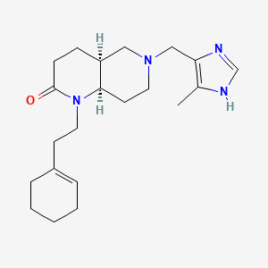 molecular formula C21H32N4O B5264264 (4aS*,8aR*)-1-(2-cyclohex-1-en-1-ylethyl)-6-[(4-methyl-1H-imidazol-5-yl)methyl]octahydro-1,6-naphthyridin-2(1H)-one 