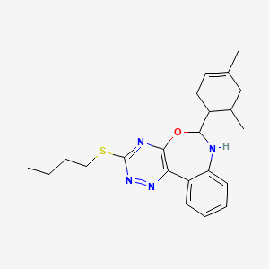 3-(Butylsulfanyl)-6-(4,6-dimethyl-3-cyclohexenyl)-6,7-dihydro[1,2,4]triazino[5,6-D][3,1]benzoxazepine