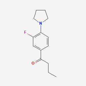 1-[3-fluoro-4-(1-pyrrolidinyl)phenyl]-1-butanone